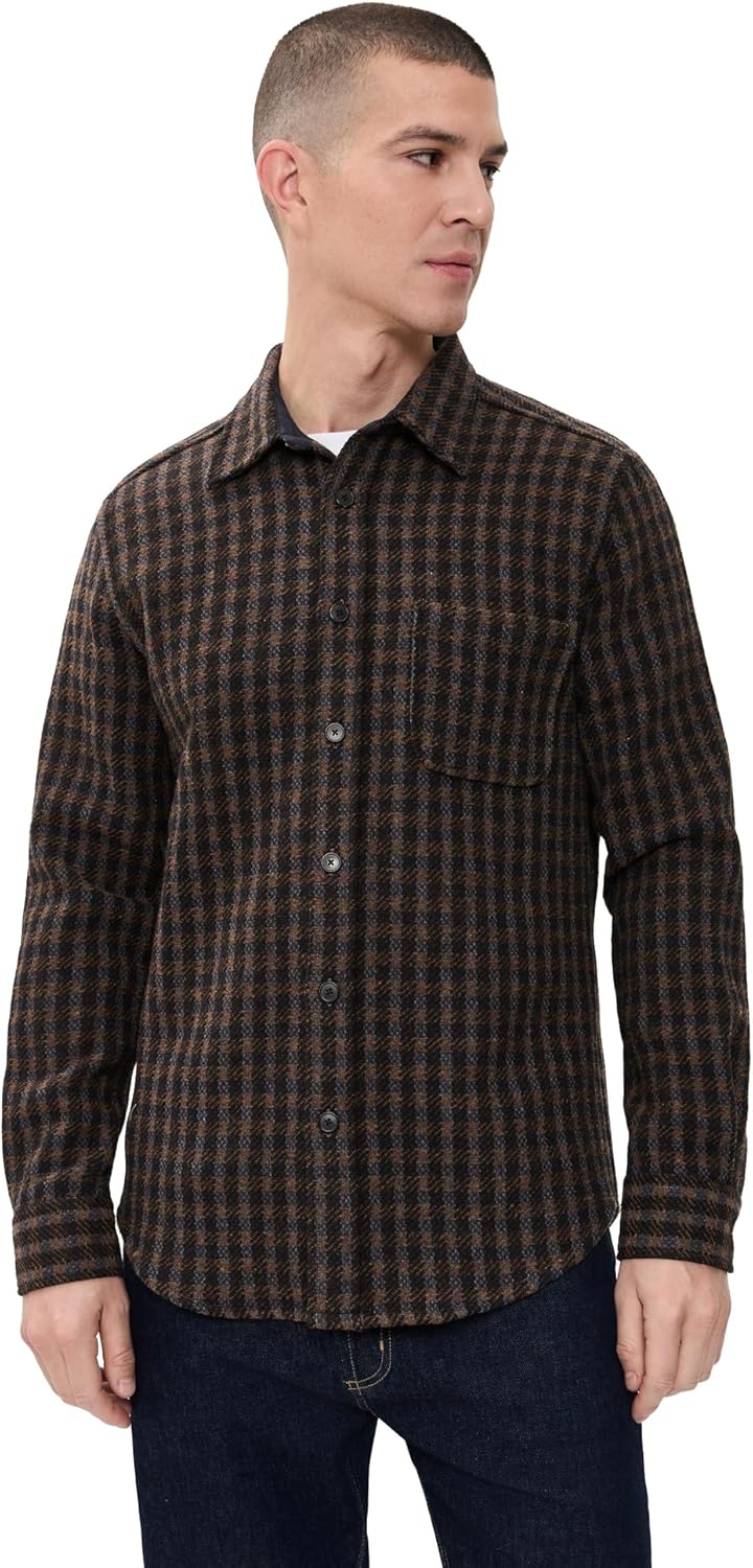 Portuguese Flannel Men's Merino Tweed Check Overshirt