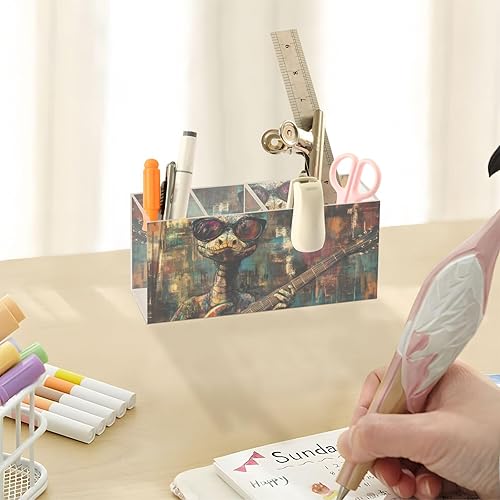 Miniatura 7 de Acrylic Pen Holder Snake Guitar Sunglass 4 Compartments Funny Cute Cool Acrylic Pencil Pen Holder Cup
