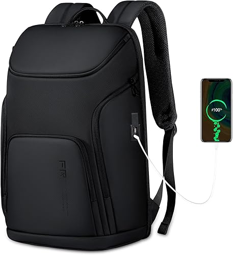 FENRUIEN Mochila portátil de negocios para portátil de 15,6 pulgadas, USB Smart Travel Carry On Bag Mochila de viaje, Negro -, Classic
