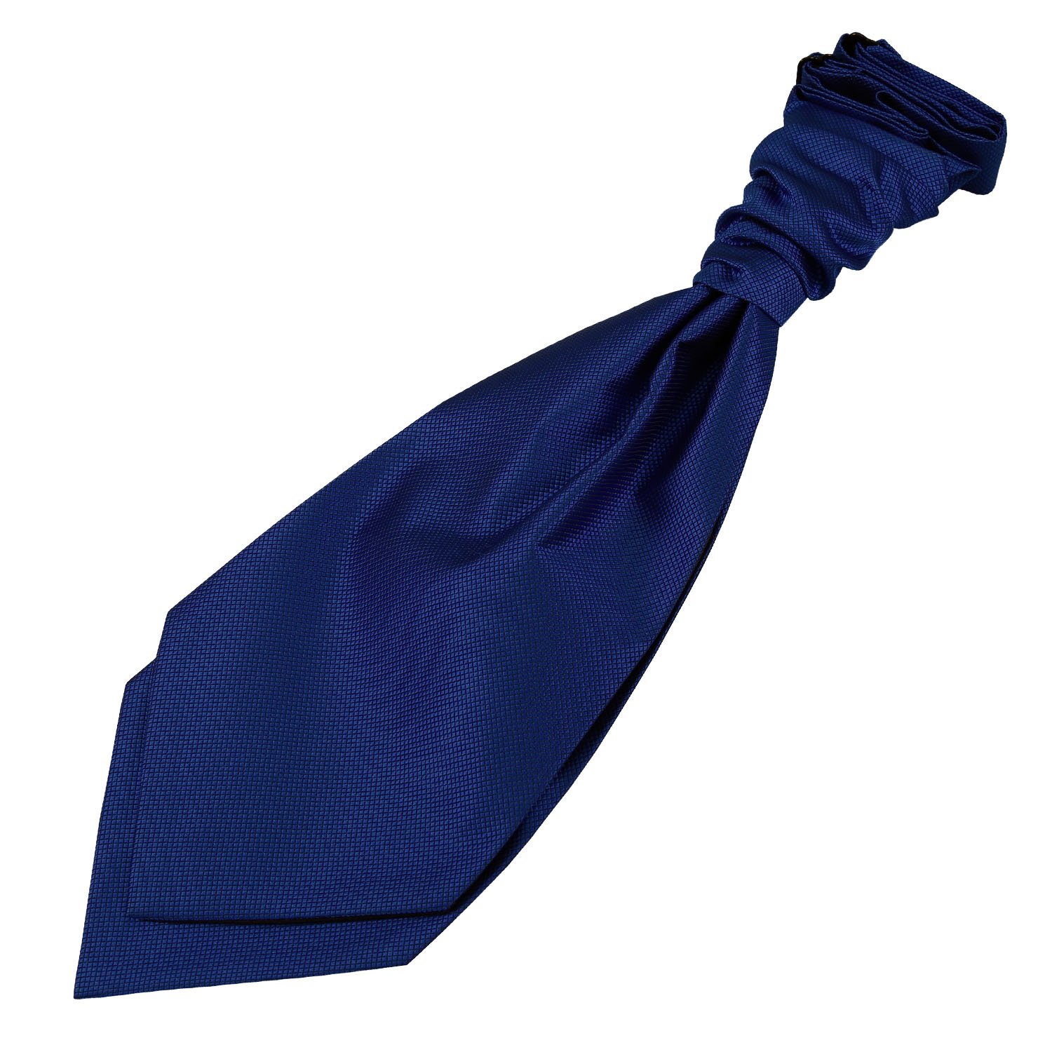 DQT Boys Solid Check Pre-Tied Scrunchie Cravat - Wedding Pageboy Formal - Royal Blue