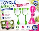 Combo Pack of Kids Bicycle Trumpet Horn and Bear Face Rear View Mirror Set – Pack of Two (2 Mirror & 1 Horn) gallery image