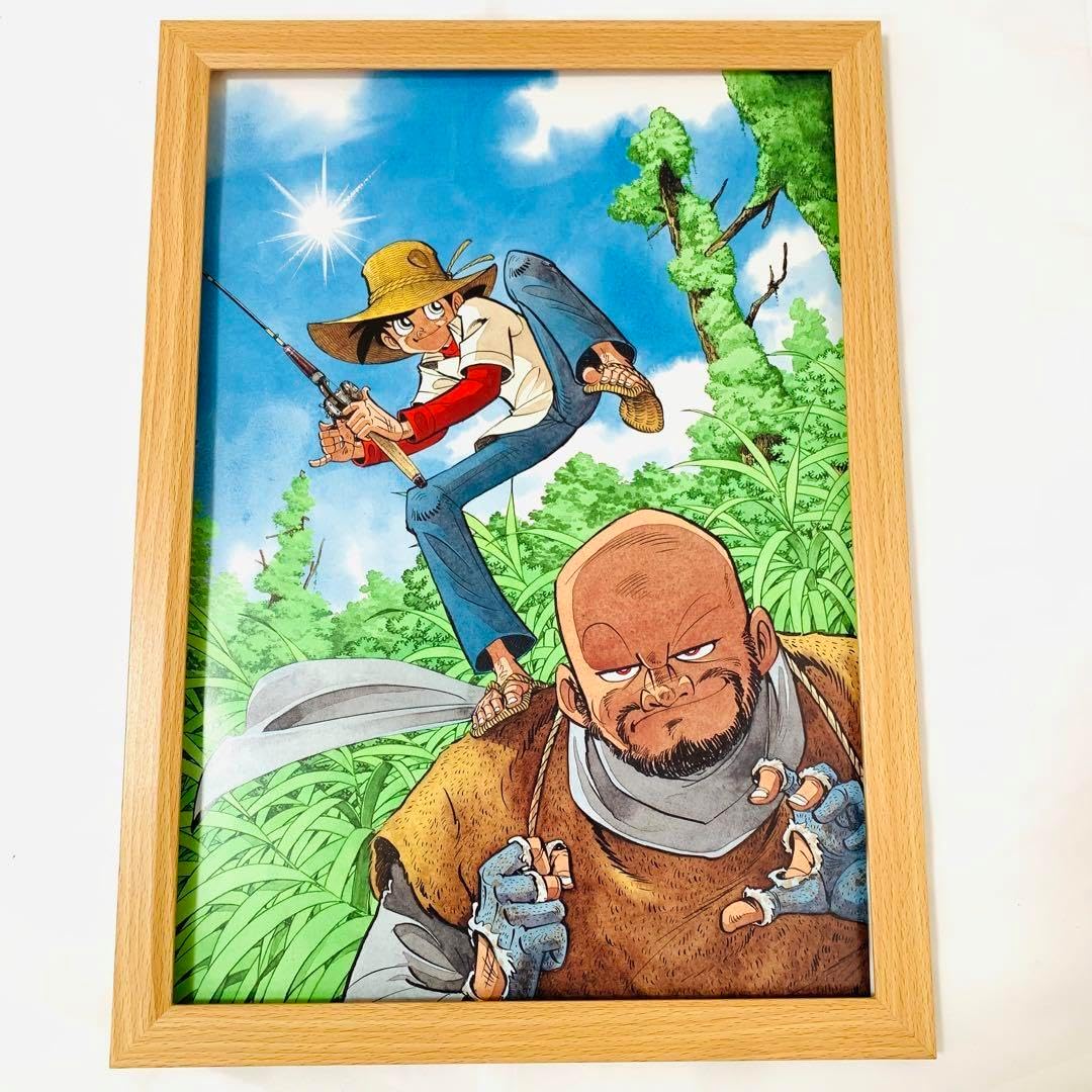 釣りキチ三平 B4サイズ ポスター 額付き 矢口高雄 35 バイバイ悟空