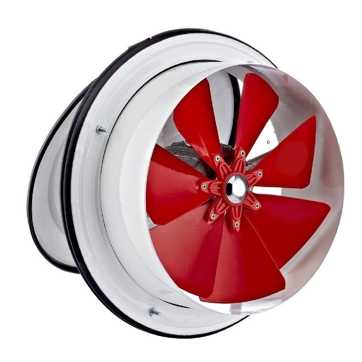 Uzman-Versand 160mm Wandventilator mit Klappe Fenstergebläse Fenster Tür Decke Lüfter Wandlüfter mit verschlussklappe, Badlüfter Einbauventilator Einbaulüfter