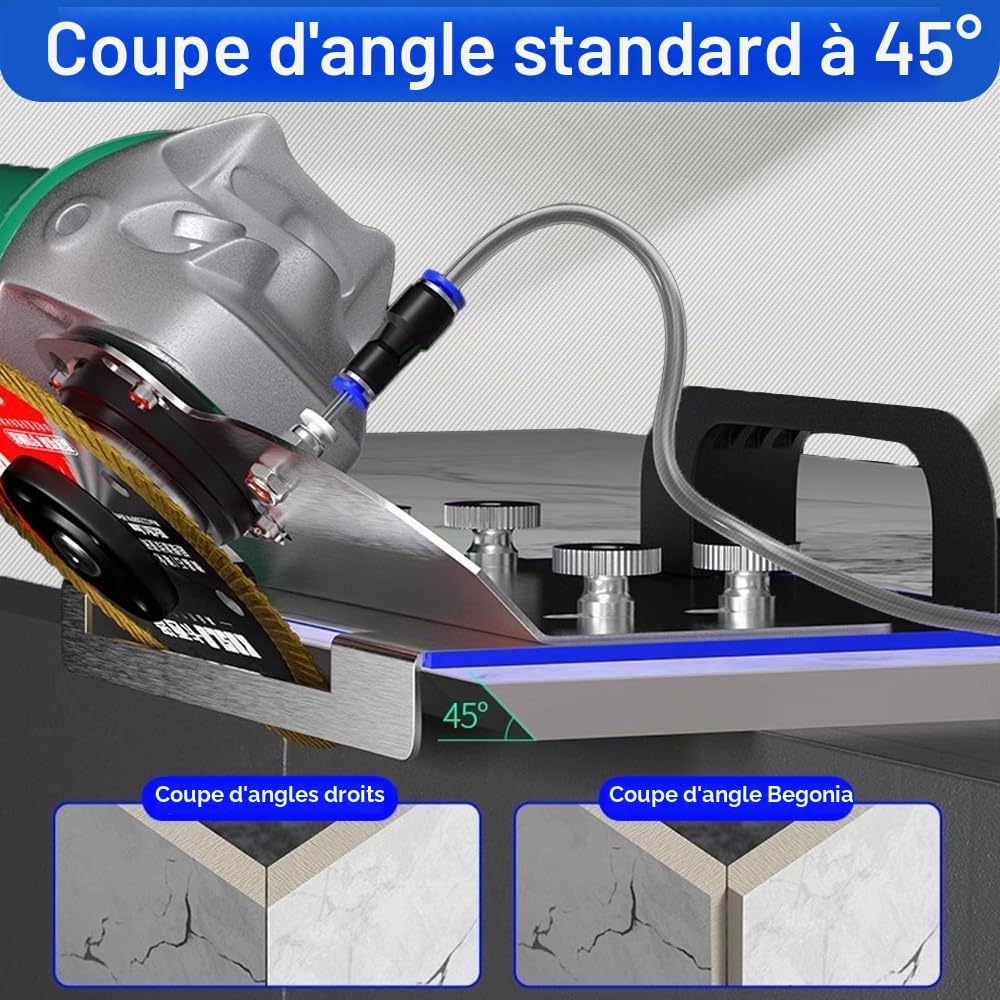 Support pour Meuleuse d'angle - Coupe Carrelage 45 Degres de Type 100 Support pour Meuleuse Angle 45 Degré Coupe Carrelage Tuyau d'Eau de 1m