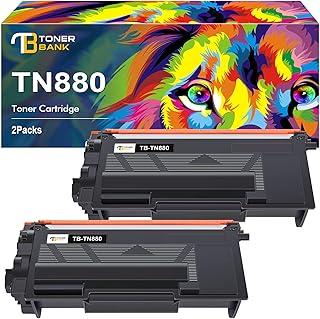 Toner Bank Compatible TN880 TN-880: Toner Cartridge Replacement for Brother TN880 TN 880 HL-L6200DW MFC-L6700DW MFC-L6800DW HL-L6200DWT HL-L6300DW MFC-L6900DW Super High Yield Printer (Black, 2-Pack)