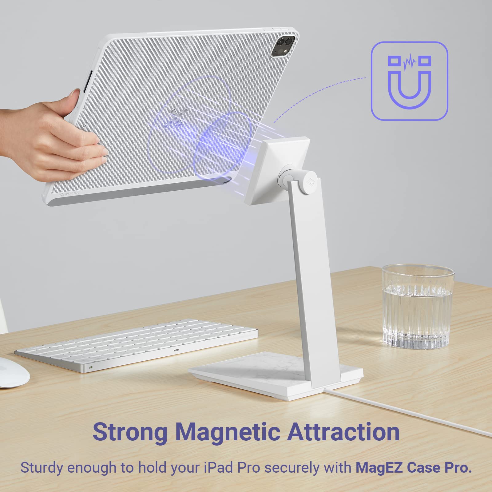 PITAKA Magnetic iPad Stand [MagEZ Charging Stand] Fits MagEZ Case
