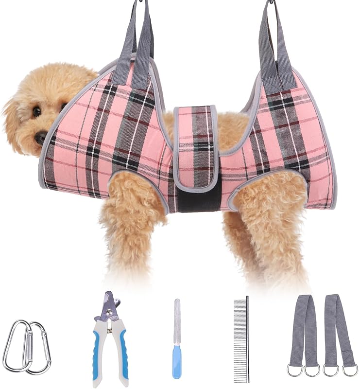 BEAUTYZOO Rede de Higiene e Tosa para Cães e Gatos com Cortador de Unhas, Tamanho XS