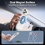 Magnetic Phone Ring for Magsafe Grip Stand, 360° Rotating Finger Loop Kickstand Magnet Cellphone Grip Holder Compatible with Mag Safe Car Mount iPhone 17 Pro Max Air 16 Pro 15 14 13 12, Purple