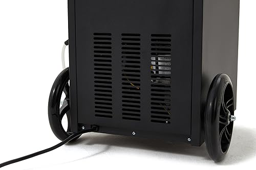 Miniatura 6 de Deshumidificador comercial de 105 pintas para sótanos y espacios industriales - Bomba integrada, manguera de drenaje, funcionamiento continuo,