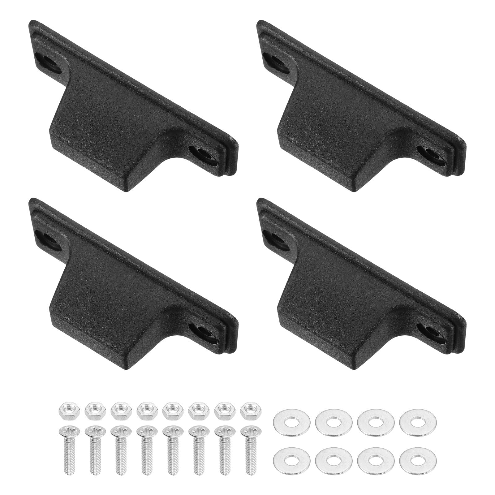 Patins de rechange en plastique noir pour bagages 86x35x30 mm avec vis Lot de 4 uxcell