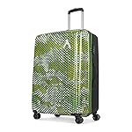 Aristocrat Combat Check-in Trolley Bag, 73 Cm Large Hardside Luggage | 8 Wheels, Combination Lock | Polycarbonate | 5 Year International Warranty | Green