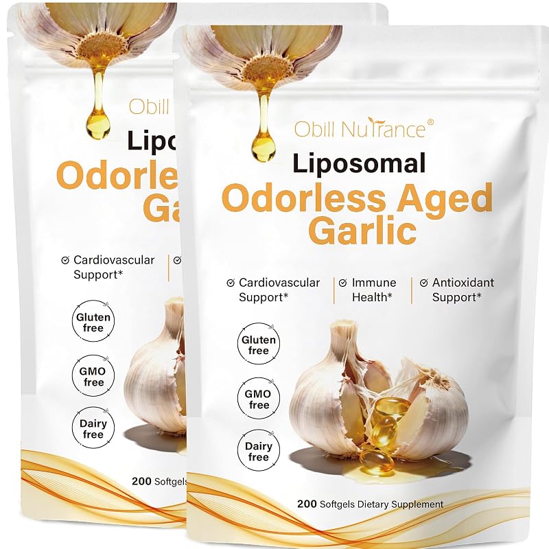 Obill NuTrance Suplemento Fitoterápico de Alho com Extrato de Alho Envelhecido 500 mg, 400 softgels