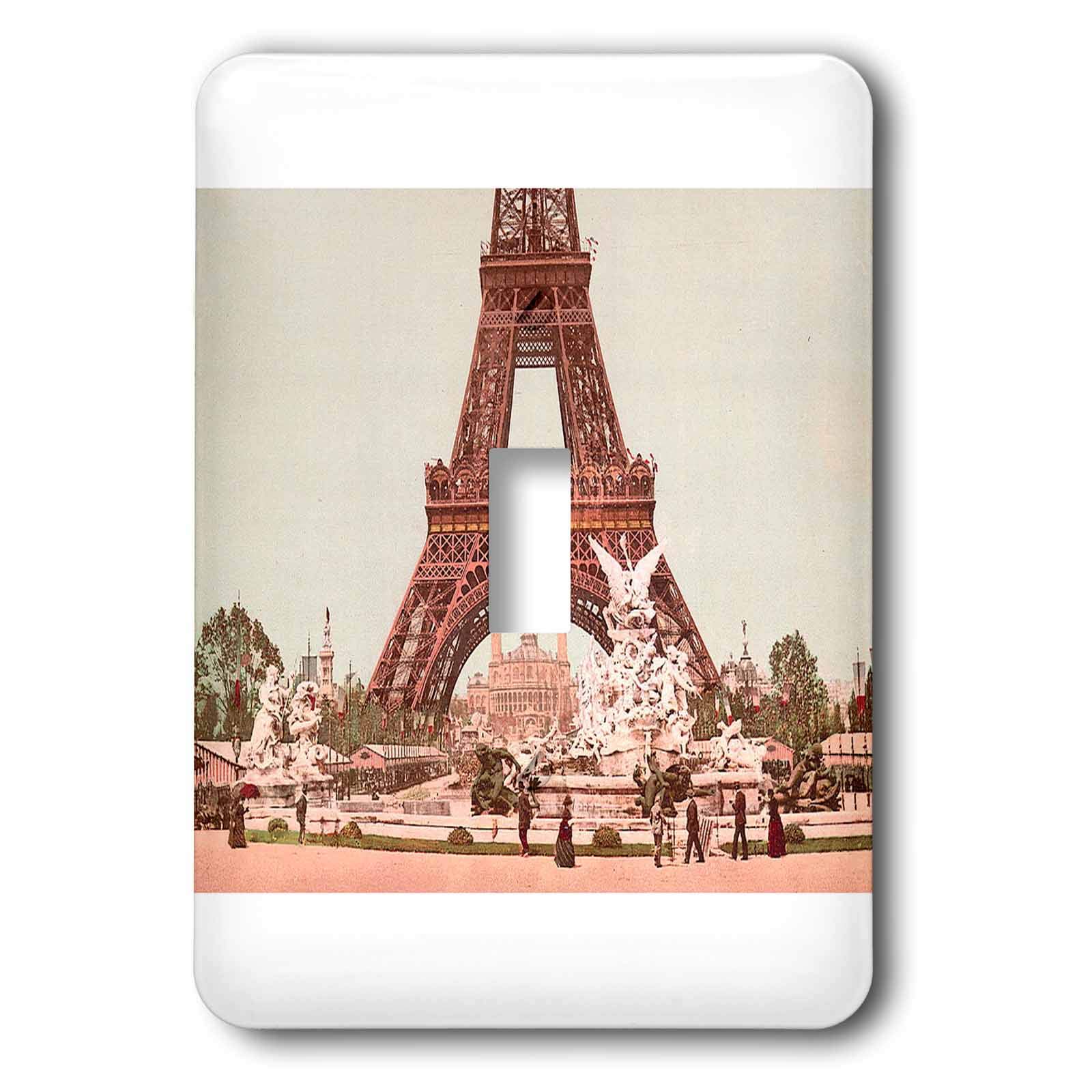 Interrupteur Tour Eiffel 3dRose pour remplacer une plaque murale terne