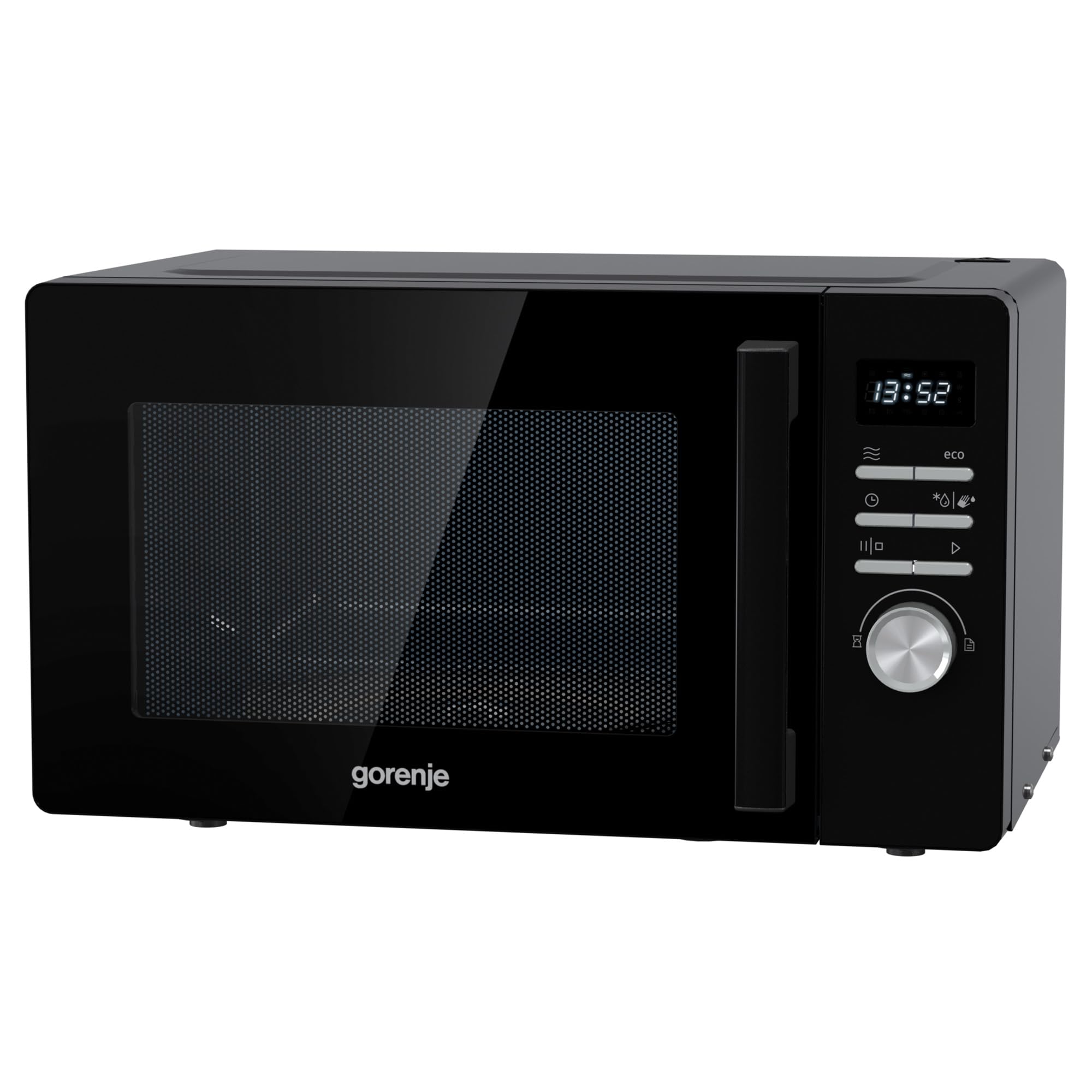 Gorenje Mikrowelle, 23 L, 800 W Mikrowellenleistung, SmartDisplay, AquaClean, SoftMelt, Kindersicherung, 27 cm Glasdrehteller - MO23A3BH