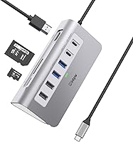 Vista 15 de Hub Ethernet USB C, estación de acoplamiento USB 10 en 1 de 10 Gbps con HDMI 4K a 60 Hz, USB C y 2 datos USB A 3.2, LAN, 2 USB A 2.0, PD 100W