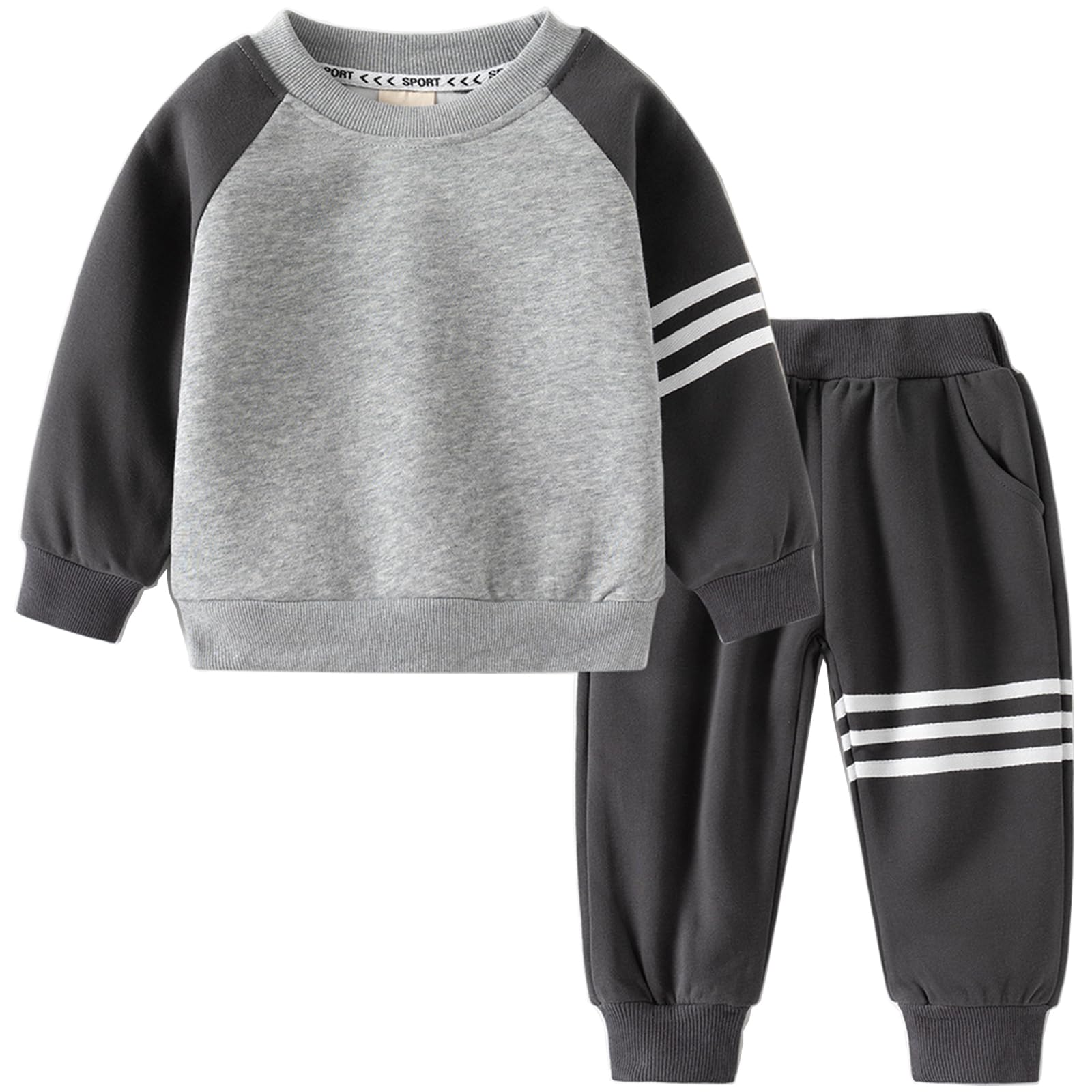 Toddler Boys Sweatshirt and Pants Set Fall Winter Clothes Outfits