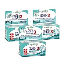 Equilibra Integratori Alimentari, Probio 3 Immuno, Fermenti Lattici Probiotici e Prebiotici per Flora Intestinale con Vitamine C, D e Zinco, 3 Pezzi da 30 Compresse Triplo Strato Rilascio Graduale