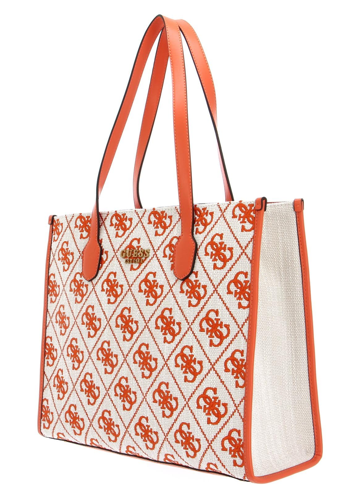 GUESS Shopper Silvana Girlfriend Tote Orange Logo mehrfarbig