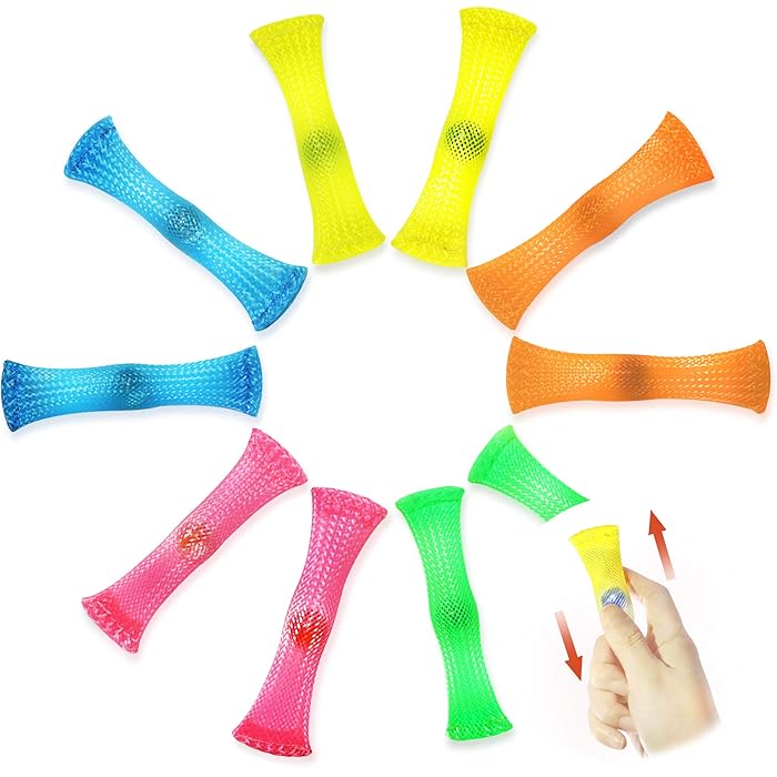 Buy Novelty Place Mesh and Marble Fidget Toys 10 Pcs Slide Push