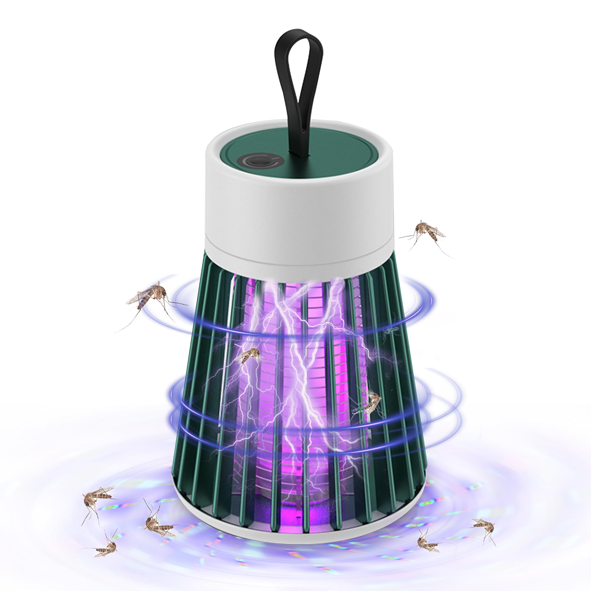 Bug Zapper Indoor Moskito Dunks Mückenzapper Fliegenfallen Outdoor Obst Fliegenfallen Tragbare Fliegende Insektenfalle für Terrasse Garten Zuhause Picknick Camping Grün