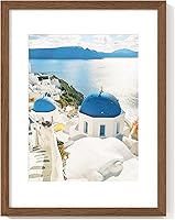 Vista 201 de Axeman Marco para póster de 18 x 24 pulgadas con paspartú para 16 x 20 pulgadas, marco de fotos de madera maciza de roble con vidrio templado, marco