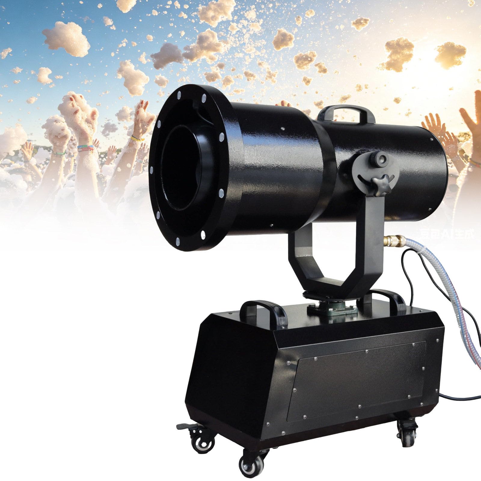 ZHJOPP Stage Foam Machine Powerful Professional Stage for Outdoor Indoor with 3-8M Distance,Celebrations Adjustable Angle