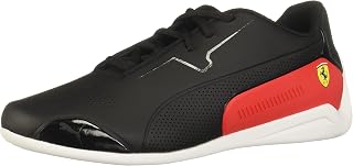 Tênis infantil unissex Ferrari Drift Cat 8 Hook and Loop, Puma Preto/Rosso Corsa, 7 Big Kid