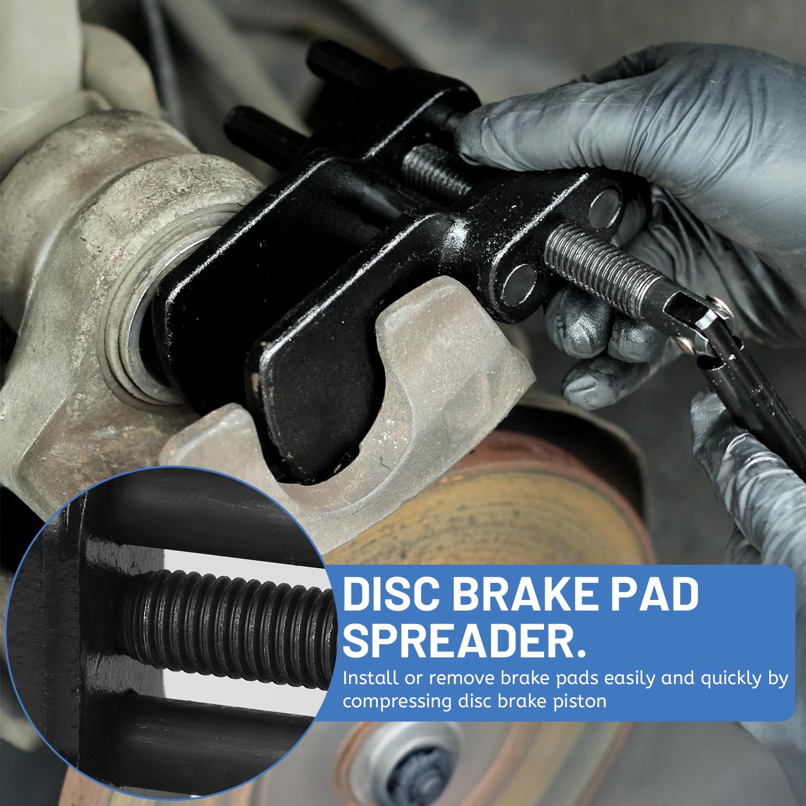 DBREAKS Strumento di ripristino del Pistone del Freno, 0-85 mm Arresto per Pistoni dei Freni Universale, per Freni a Disco, per Auto e Moto
