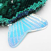 Vista 7 de JUMISEE Riñonera de lentejuelas brillantes para niños y niñas, bolsa de cintura holográfica con purpurina y cola de sirena, bolso cruzado, Verde