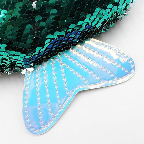 Miniatura 7 de JUMISEE Riñonera de lentejuelas brillantes para niños y niñas, bolsa de cintura holográfica con purpurina y cola de sirena, bolso cruzado, Verde