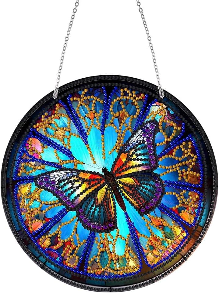 Amazon.com: LUSandy DIY 5D Colorful Butterfly Diamond Painting Kits ...
