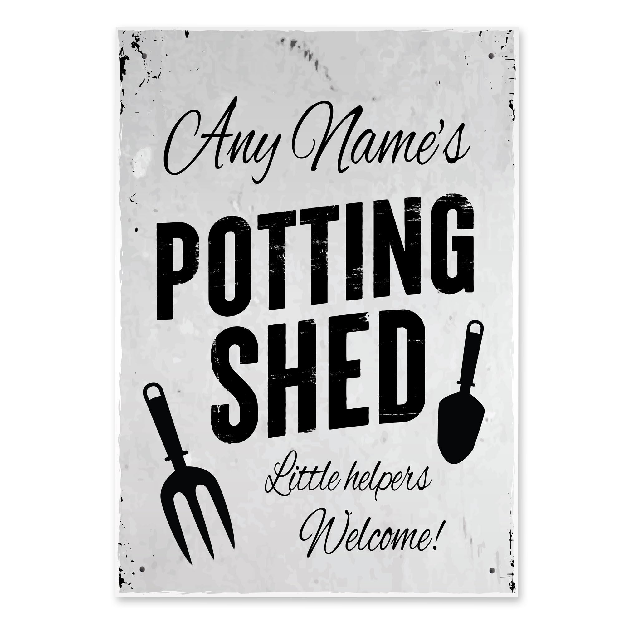 Red Ocean Personalised Potting Shed Sign Shabby Chic Sign Garden Shed Summerhouse Sign Gift For Women Men Birthday Gift
