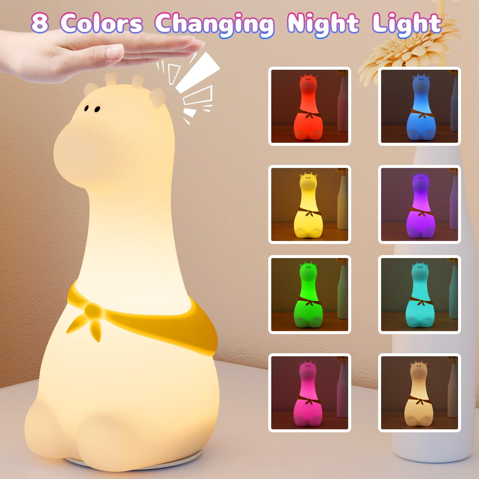 K KASONIC Night Light for Kids RGB Silicone Toddler Nightlight - Image 2