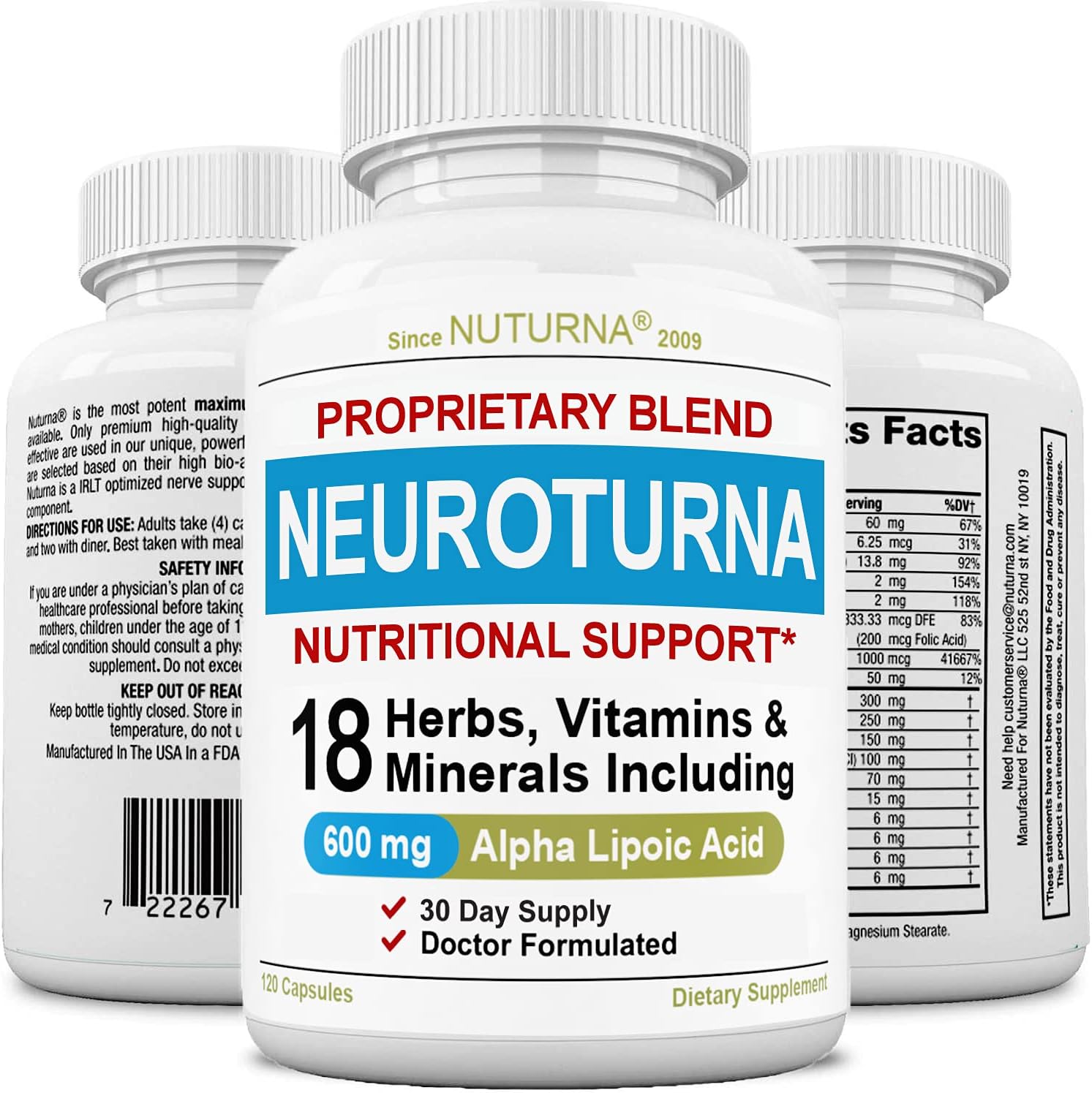 Neuropathy Support Supplement with 600 mg Alpha Lipoic Acid