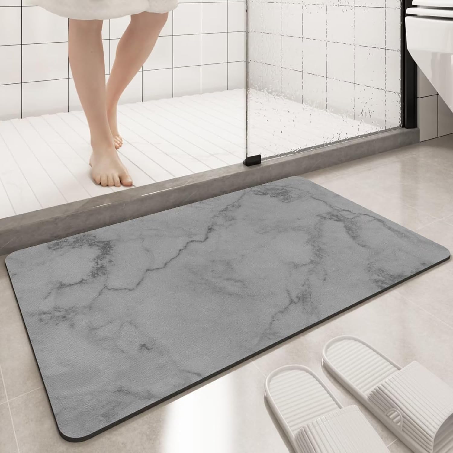 Stone Bath Mat, 50*80cm QuickDrying Bathroom Mats, Super Absorbent