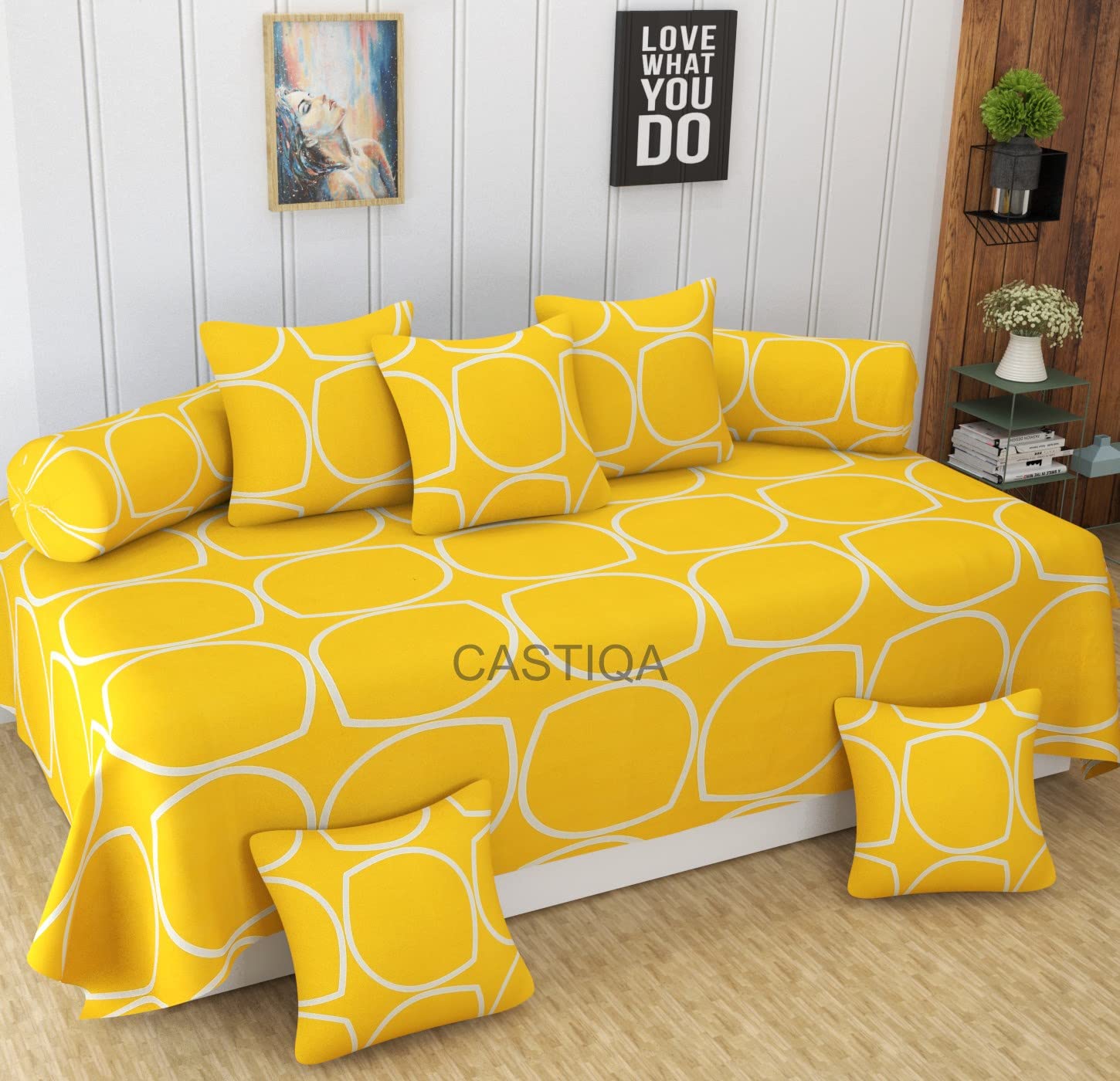 Microfiber Unique Patterns Diwan Set Covers 8 Pcs Set (Grey Black)-image-27