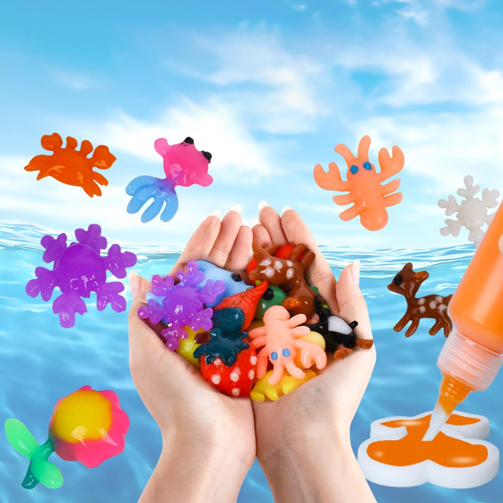 Water Fairy Kreativ-Set mit 12 Cartoon-Formen | Wassergel-Spielzeug Für Mädchen und ab 3 Jahren, als Geschenk für Geburtstag, Zuhause, Schule, Kita, zur Förderung von