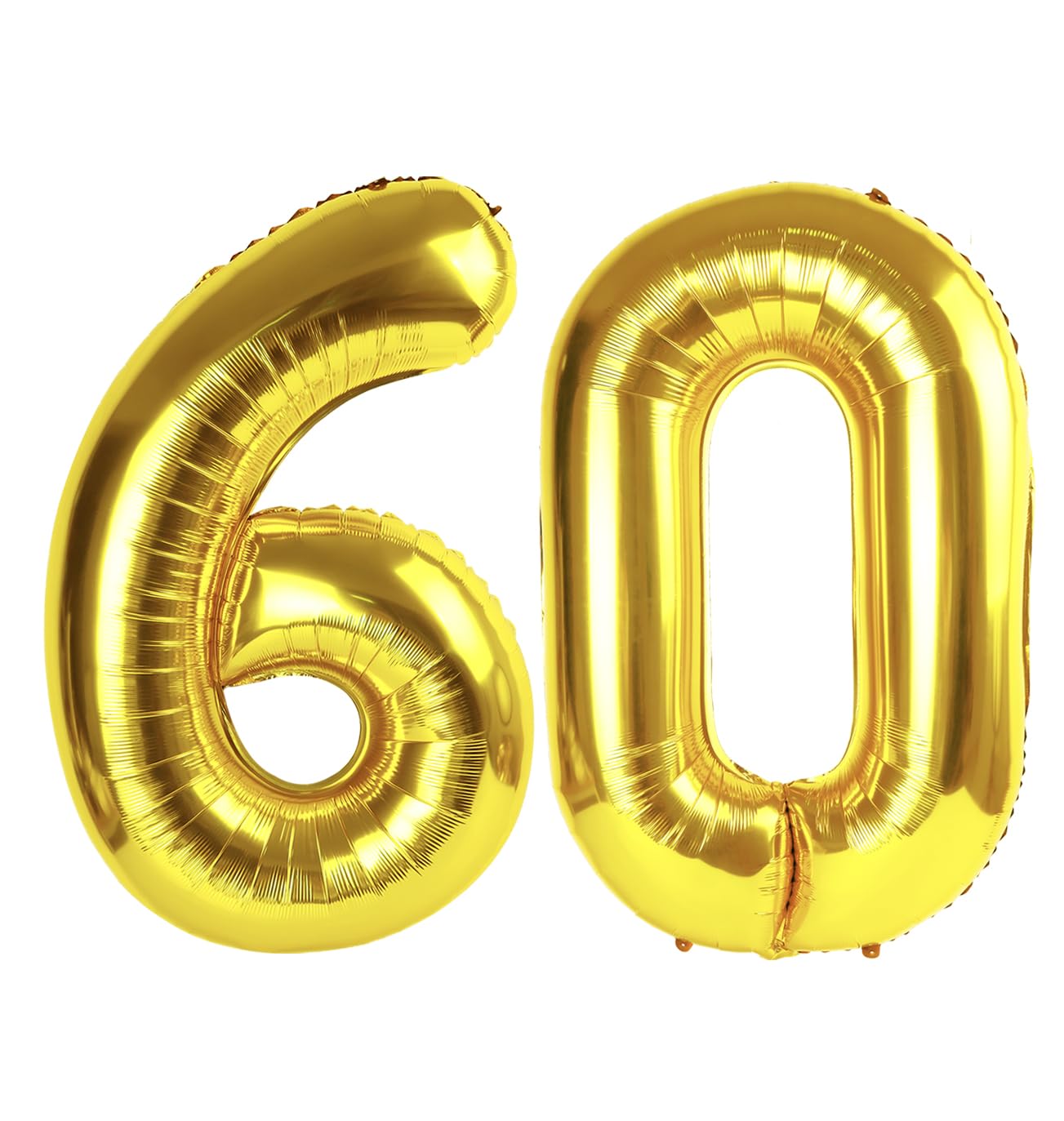 Gold Number 60 Balloon 40 inch, 60 Number Balloons, 60th Gold Birthday Decorations, 60 Year Old Women Men Golden Party Supplies