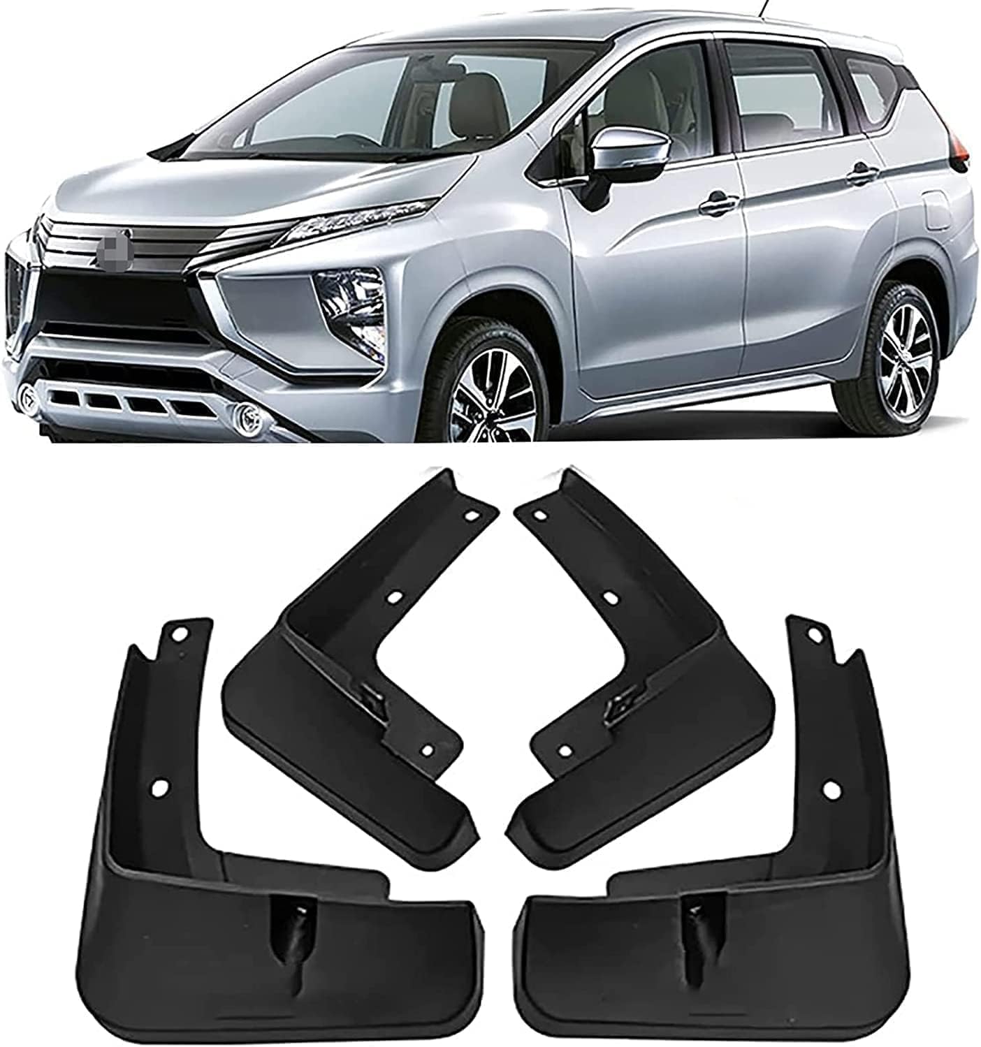 PLKASHUC Front and Rear Mud Flaps Splash Guard for Mitsubishi Xpander 2017-2020, No Drilling Auto Mudguards.
