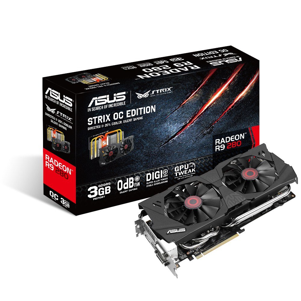 Amazon | ASUSTeK AMD Radeon R9 280 STRIX-R9280-OC-3GD5 | ASUS