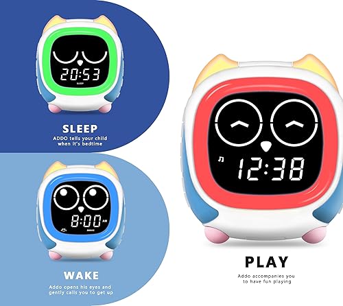 Miniatura 2 de iTOMA Addo CKS912 - Reloj despertador para niños, simulación de amaneceratardecer, entrenador de reloj para niños y reproductor de música Bluetooth,