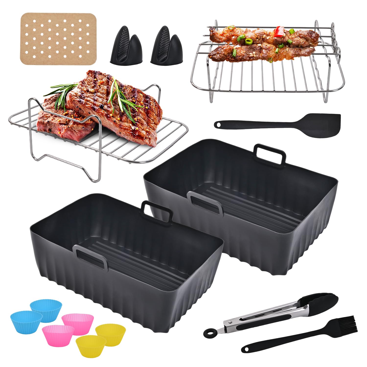 Set Di Accessori per Friggitrice Ad Aria Calda, 17 Pezzi