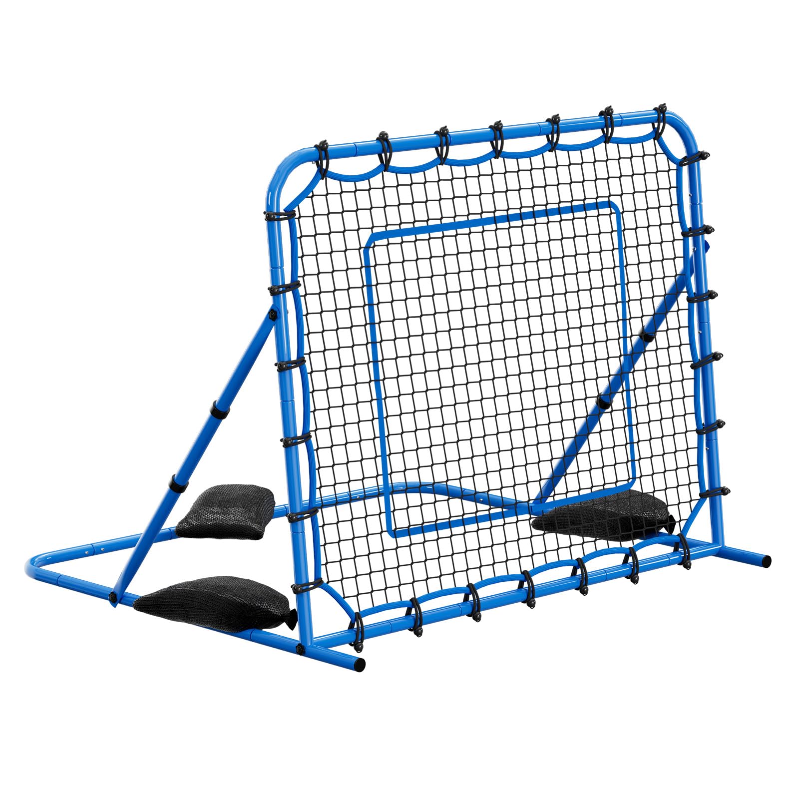 VEVOR Calcio Rebounder Net, Quick-Switch Angolo Calcio But Rebounder for Control, Passing Practice, Heavy Duty Iron Frame & PE Net, Simple Setup Ball Training Equipement for Teens and