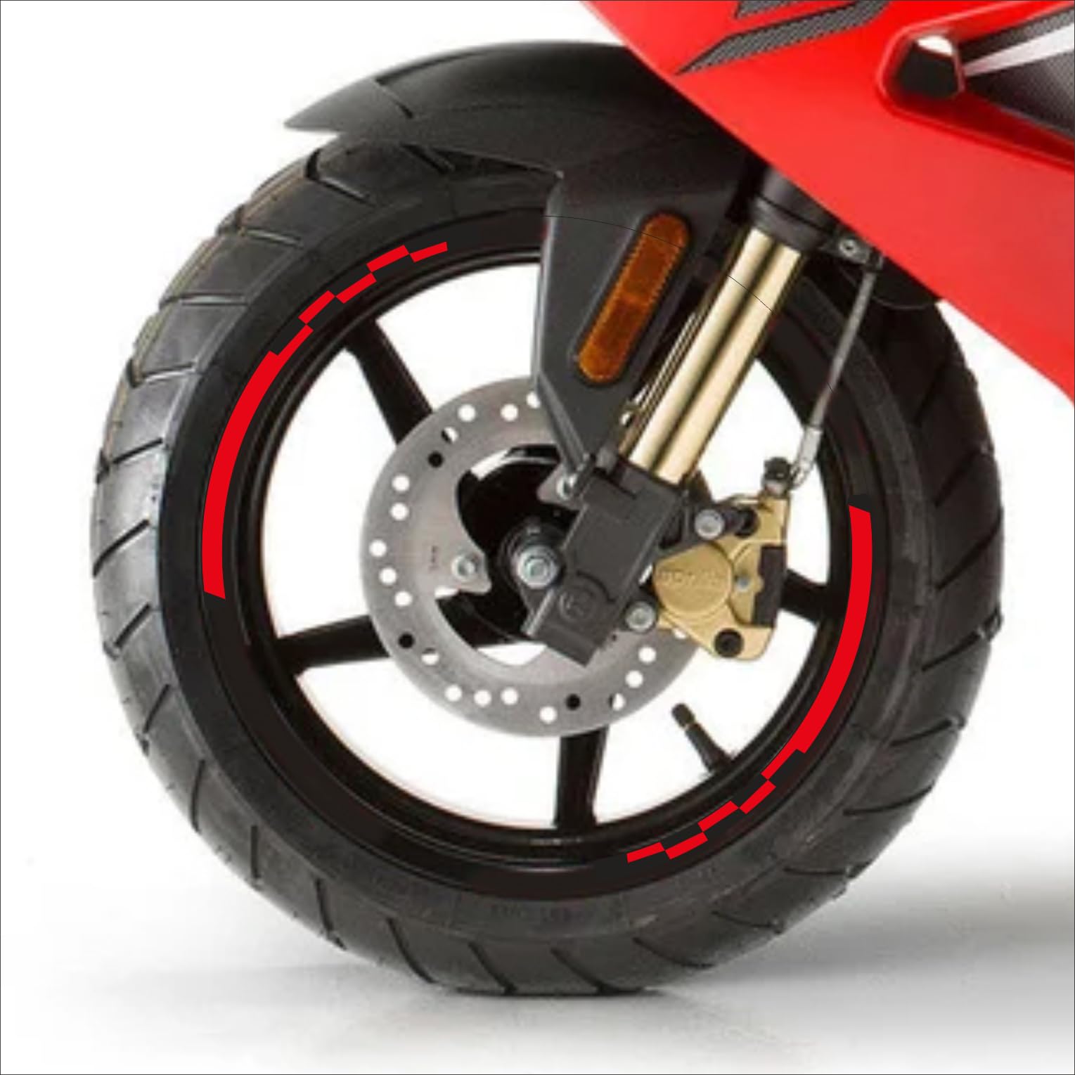 ShipShape Reflective Scooty/Bike Wheel Stickers - High Visibility Decals(21.6CM X 0.9CM)