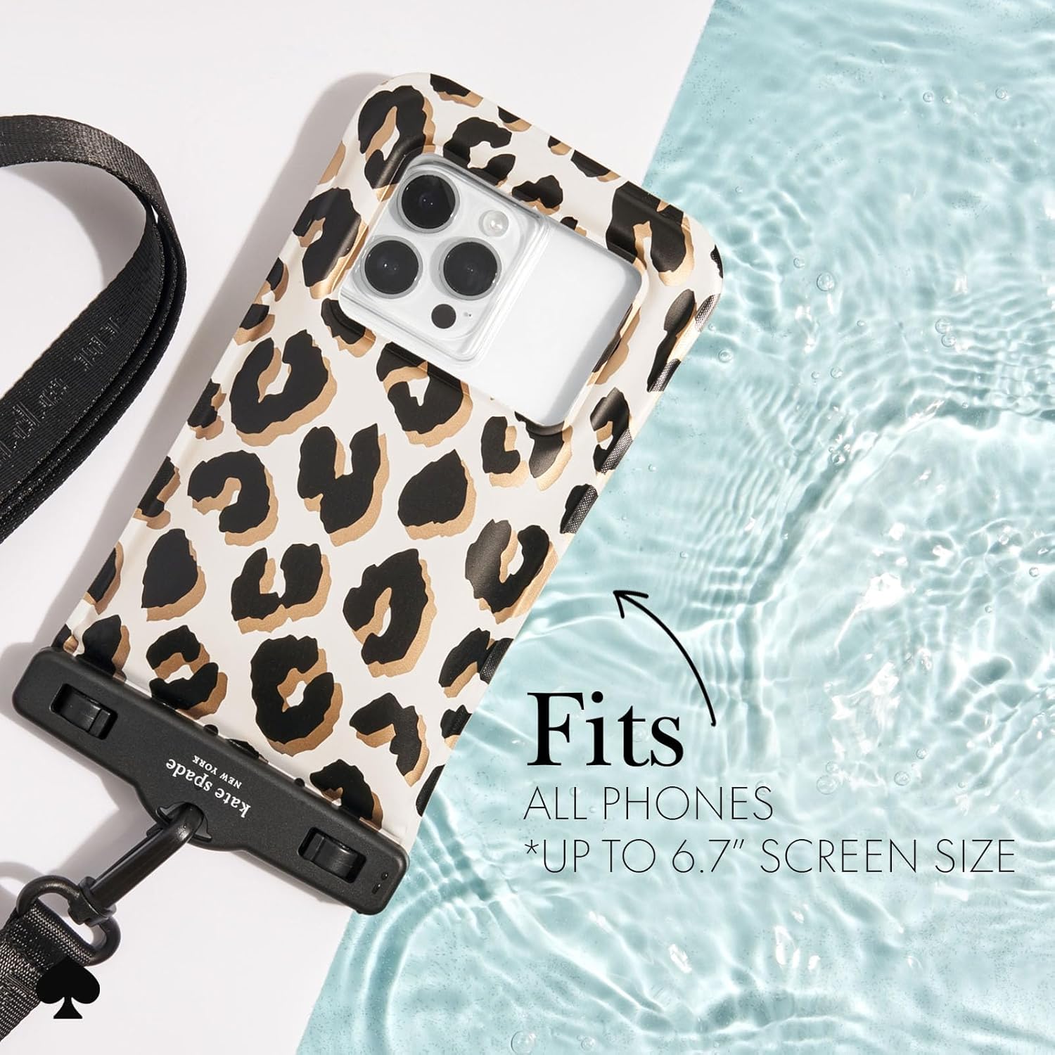 kate spade new york IP68 Floating Waterproof Phone Pouch - City Leopard - Image 5