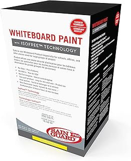 Rain Guard Water Sealers- Marker Board Paint, White Board Paint, IsoFree 2-Part White Base Gloss, Ready to Use, Suitable for All Wall Surfaces, 1 Gallon A, and B Kit