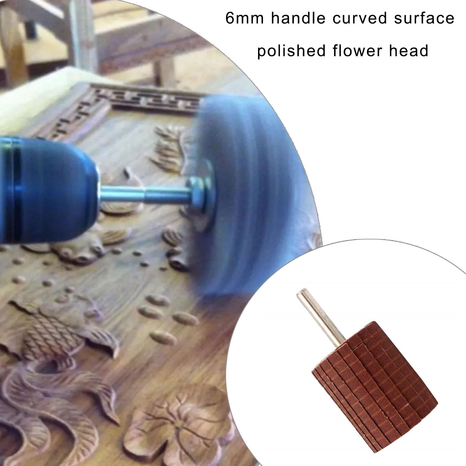 80~600 Grit 6mm Shanks Sanding Cloth Wheel Grinding Polishing Wheel for Removing Rusts and Polishing Easy to Use