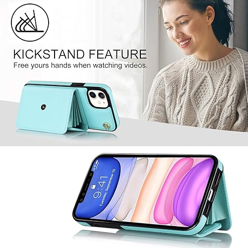 Miniatura 4 de Funda para iPhone 11 de 6.1 pulgadas, bolso cruzado, correa de hombro, funda protectora de moda para iPhone 11 (azul)