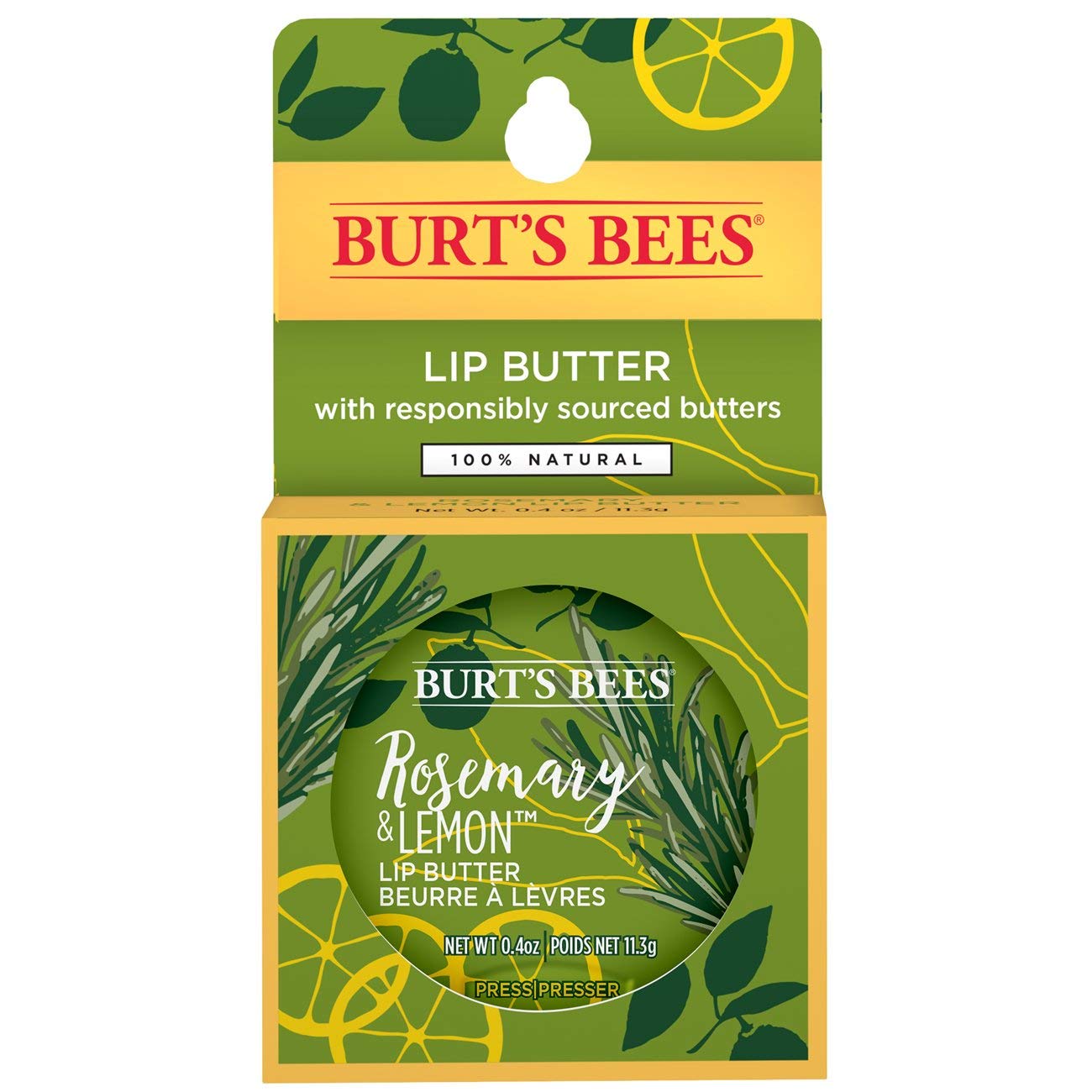 Burt's Bees 100% Natural Moisturizing Lip Butter with Rosemary & Lemon 11.3g