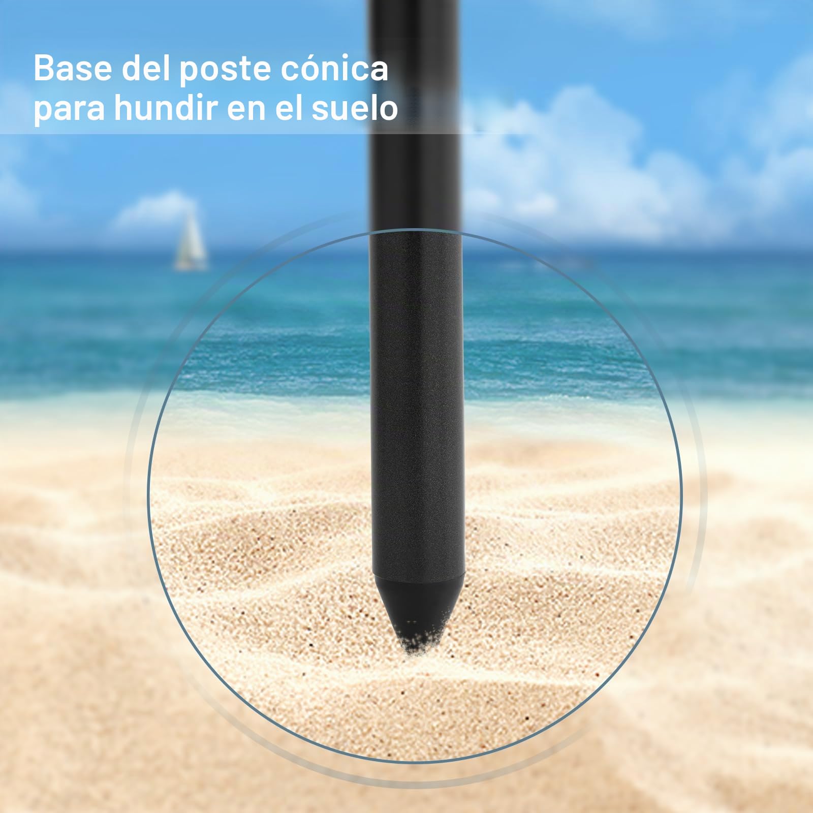 WOLTU Sombrilla Jardín, Parasol Terraza Inclinable, Sombrillas Terraza 2x1,2 m, Sombrilla Playa Jardin Piscina Balcon, Parasol Grande para Exterior, Tela 160 g/m², Proteccion Contra UV, Gris oscuro